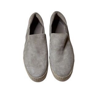 Vince Wilden Gray Suede Platform Slip on Espadrilles. Size 8.5 Womens